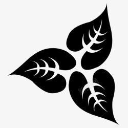 四叶花图案漩涡叶花花图案图标高清图片