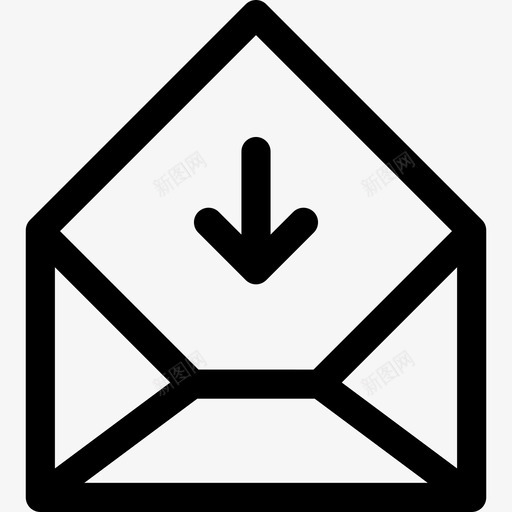 电子邮件收件箱界面最小界面和web图标svg_新图网 https://ixintu.com 最小界面和web 电子邮件收件箱 界面