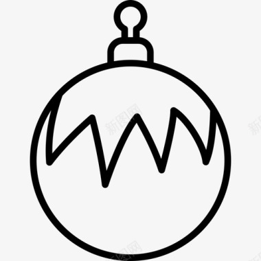 圣诞饰品圣诞球直线型图标图标