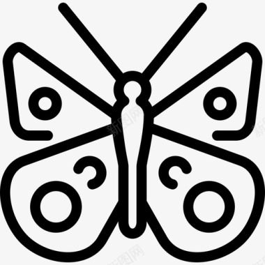 环状蝴蝶蝴蝶1线形图标图标