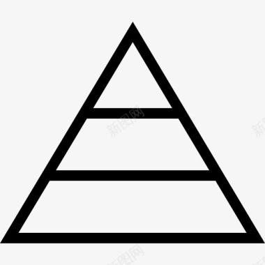 金字塔计划形状商业研究图标图标