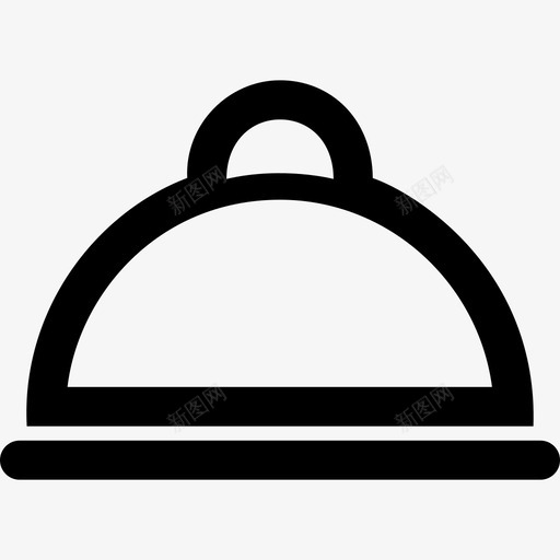 客房服务餐具食物图标svg_新图网 https://ixintu.com 客房服务 盘子 粗轮廓 食物 餐具 餐食