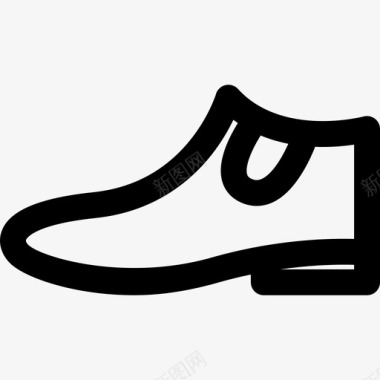 切尔西靴时尚线性鞋图标图标