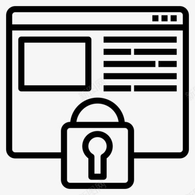 锁定网站黑客安全图标图标