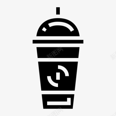冰咖啡冷的饮料图标图标