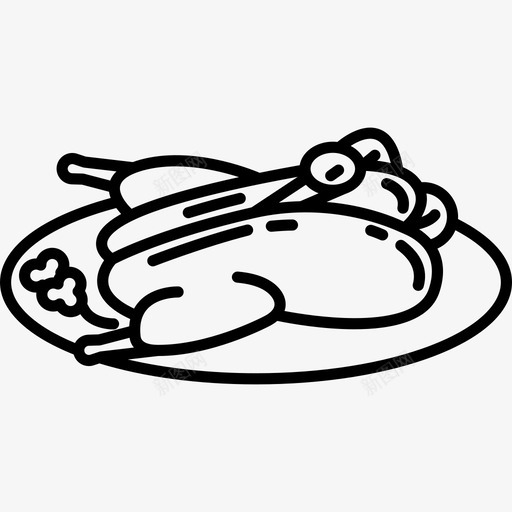 北京烤鸭食品中餐图标svg_新图网 https://ixintu.com 中餐 北京烤鸭 食品