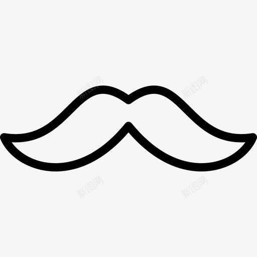 胡子时髦风格直线型图标svg_新图网 https://ixintu.com 时髦风格 直线型 胡子