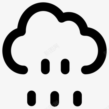 雨自然元素大胆圆润图标图标