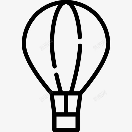 热气球游乐园线路飞行器直线型图标svg_新图网 https://ixintu.com 游乐园线路飞行器 热气球 直线型