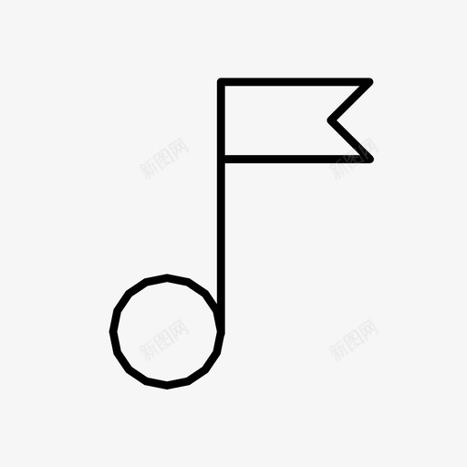 音符键旋律图标svg_新图网 https://ixintu.com 声音 旋律 键 音符