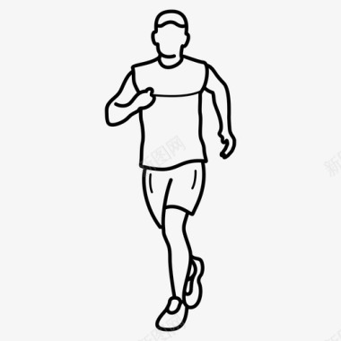 跑步者距离男人图标图标
