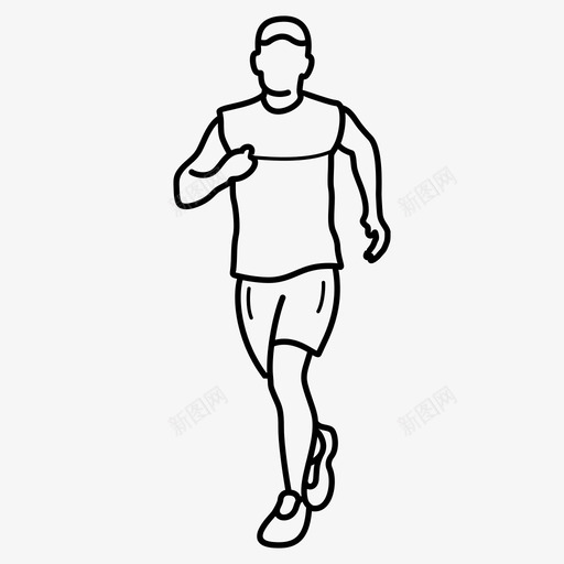 跑步者距离男人图标svg_新图网 https://ixintu.com 男人 跑步者 距离 运动员