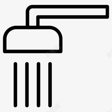淋浴浴室水龙头图标图标