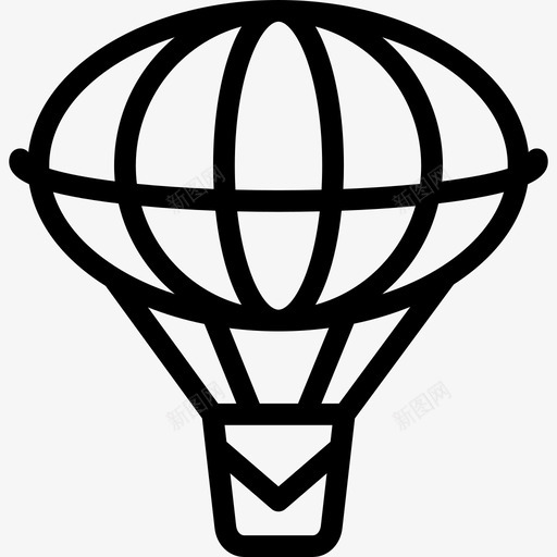 热气球大马戏团直线图标svg_新图网 https://ixintu.com 大马戏团 热气球 直线