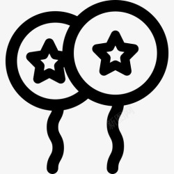 双星双星气球马戏团直线图标高清图片