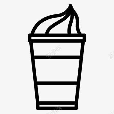 冰咖啡奶油饮料图标图标