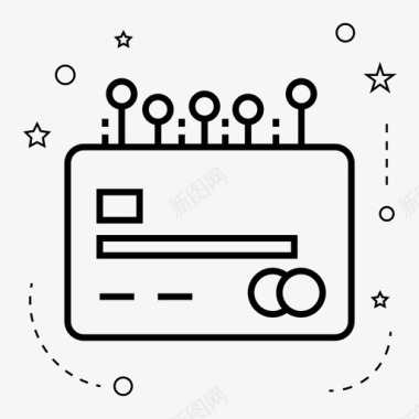 信用卡数字电子支付图标图标