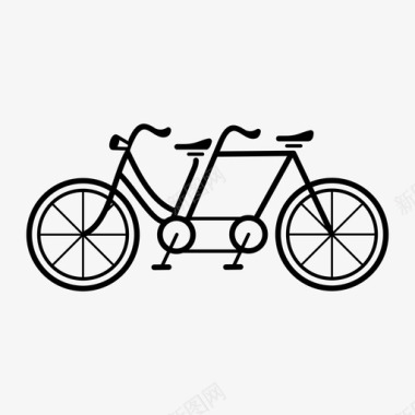 情侣自行车爱情图标图标
