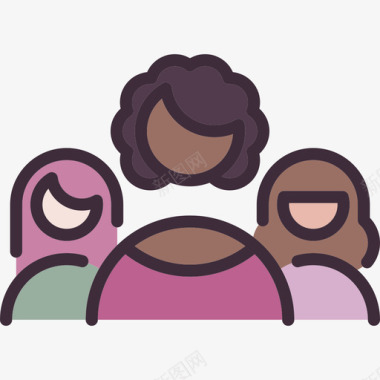 家庭线性妇女节元素线性颜色图标图标