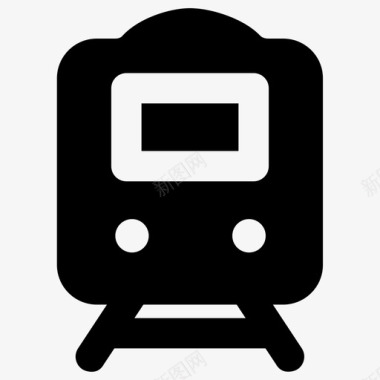 火车大胆的运输收集填充图标图标
