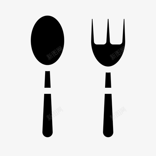 食物叉子勺子图标svg_新图网 https://ixintu.com 勺子 叉子 宝贝 食物