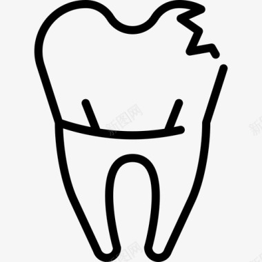 断牙医疗牙医工具和牙齿图标图标