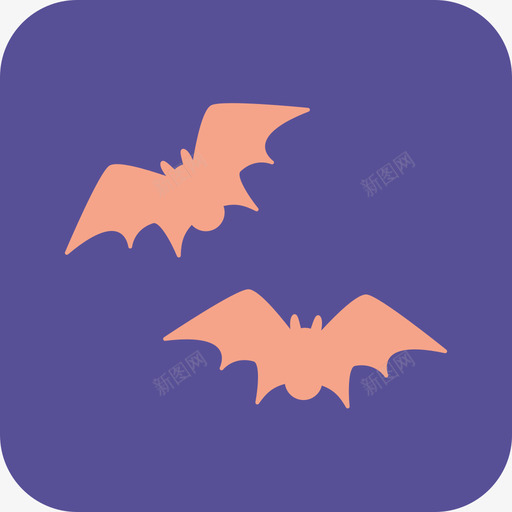 蝙蝠动物色彩万圣节元素图标svg_新图网 https://ixintu.com 动物 色彩万圣节元素 蝙蝠