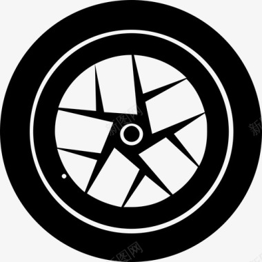 轮辋圆形轮辋车轮图标图标