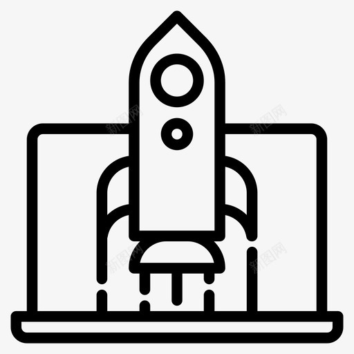 火箭商业公司图标svg_新图网 https://ixintu.com 公司 创业 商业 火箭 进步