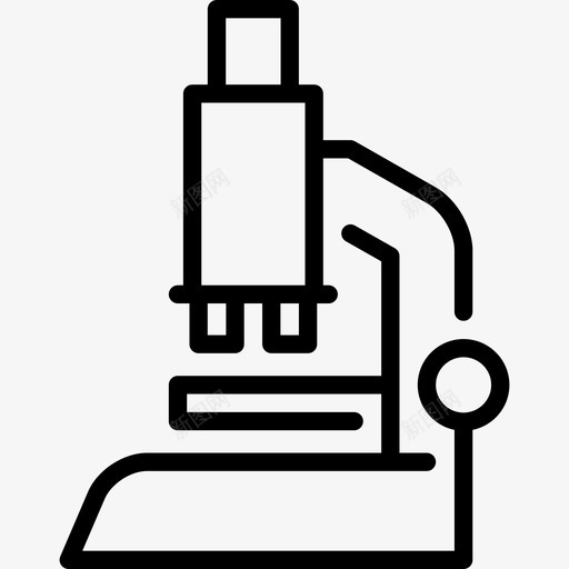 显微镜科学研究线性图标svg_新图网 https://ixintu.com 显微镜 科学研究 线性