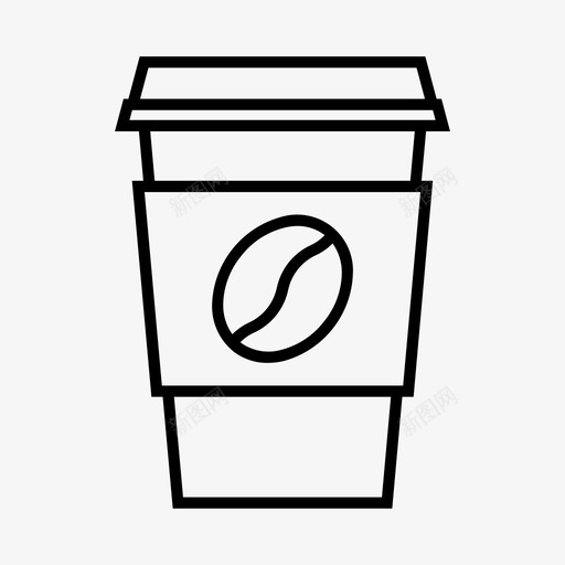 咖啡杯饮料马克杯图标svg_新图网 https://ixintu.com 去咖啡店 咖啡杯 外卖 饮料 马克杯