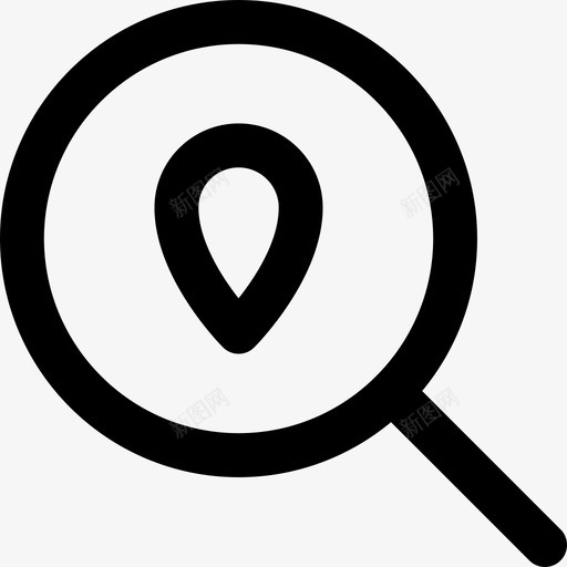 找到位置地图和地理位置线图标svg_新图网 https://ixintu.com 地图和地理位置线 找到位置