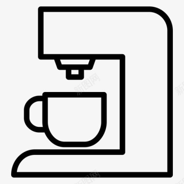 咖啡机酿酒机咖啡提纲图标图标