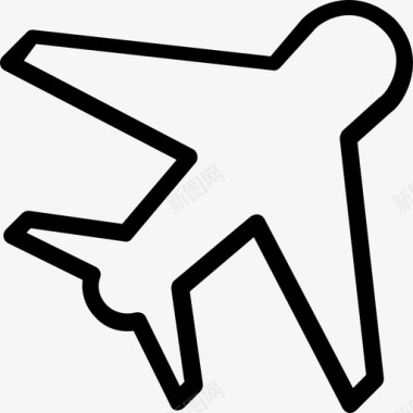 飞机全球物流轻型圆形图标图标
