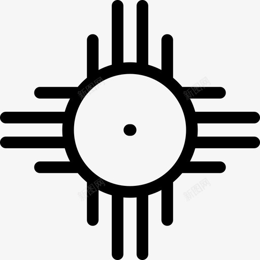 美洲土著的太阳形状美洲部落的象征图标svg_新图网 https://ixintu.com 形状 美洲土著的太阳 美洲部落的象征