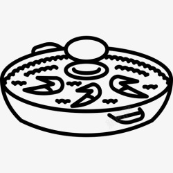 西班牙海鲜饭海鲜饭食物西班牙菜图标高清图片