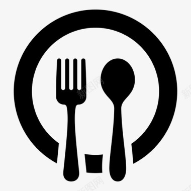 餐食叉子盘子图标图标