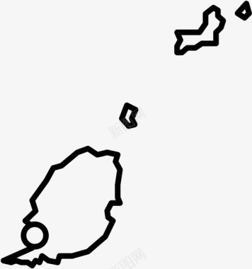 格林纳达加勒比海国家图标图标