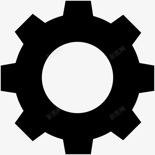 齿轮机器机械图标svg_新图网 https://ixintu.com 引导 机器 机械 设置 齿轮