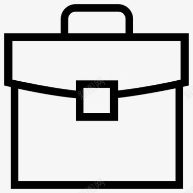 公文包商务和贸易浅圆形图标图标