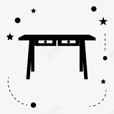 书桌家具桌子图标图标