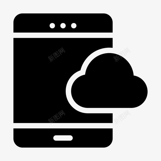 电话云设备图标svg_新图网 https://ixintu.com 云 服务器 电话 移动设备 设备