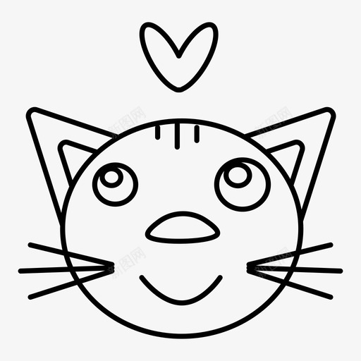猫动物可爱的猫图标svg_新图网 https://ixintu.com 动物 可爱的猫 宠物 爱 爱猫 猫