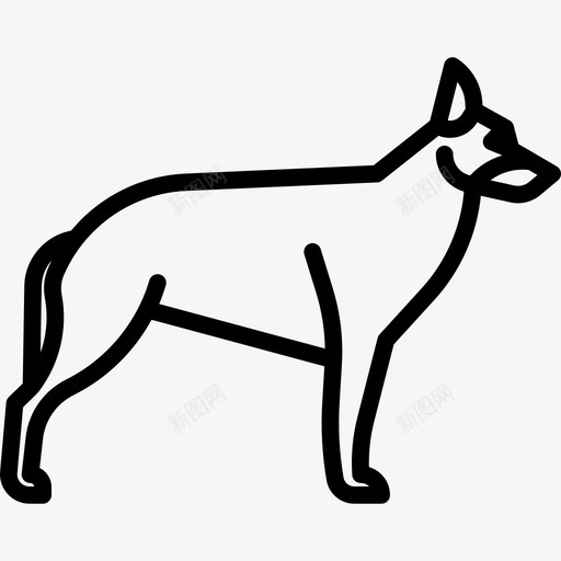 德国牧羊犬犬种全身直系图标svg_新图网 https://ixintu.com 德国牧羊犬 犬种全身 直系