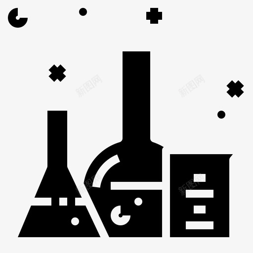 试管烧瓶试验图标svg_新图网 https://ixintu.com 烧瓶 科学01固体 试管 试验