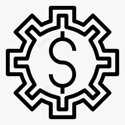 达拉齿轮银行美元图标svg_新图网 https://ixintu.com 商店 美元 货币 达拉齿轮 金融 银行 银行和金融概述