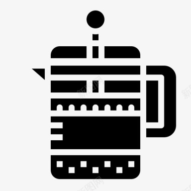 法式咖啡热咖啡图标图标
