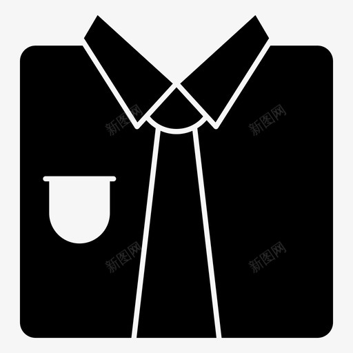 衬衫衣服领带图标svg_新图网 https://ixintu.com 衣服 衬衫 领带