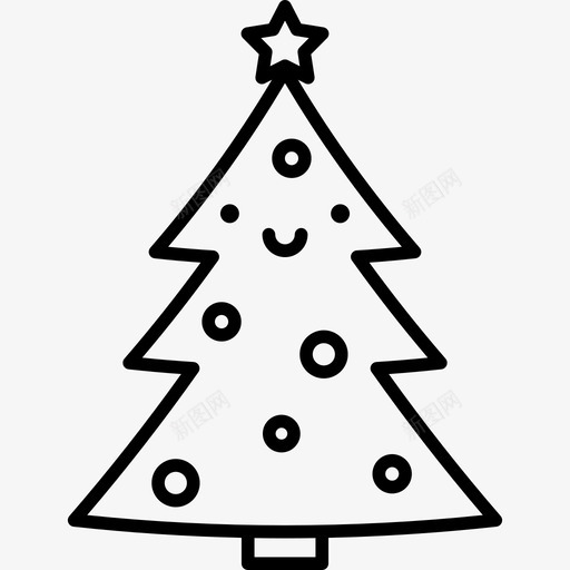 圣诞树冬天和圣诞节图标svg_新图网 https://ixintu.com 冬天和圣诞节 圣诞树