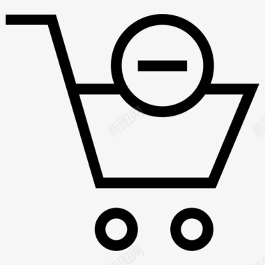 购物商务和贸易浅圆形图标图标